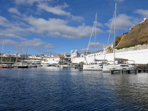 Image of angra do heroismo terceira boats in the water
