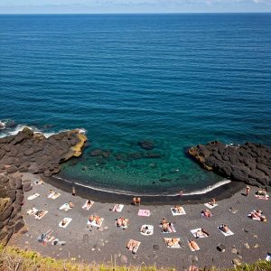 Bathing area in the ocean close to shore