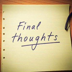 Final thoughts pos it note