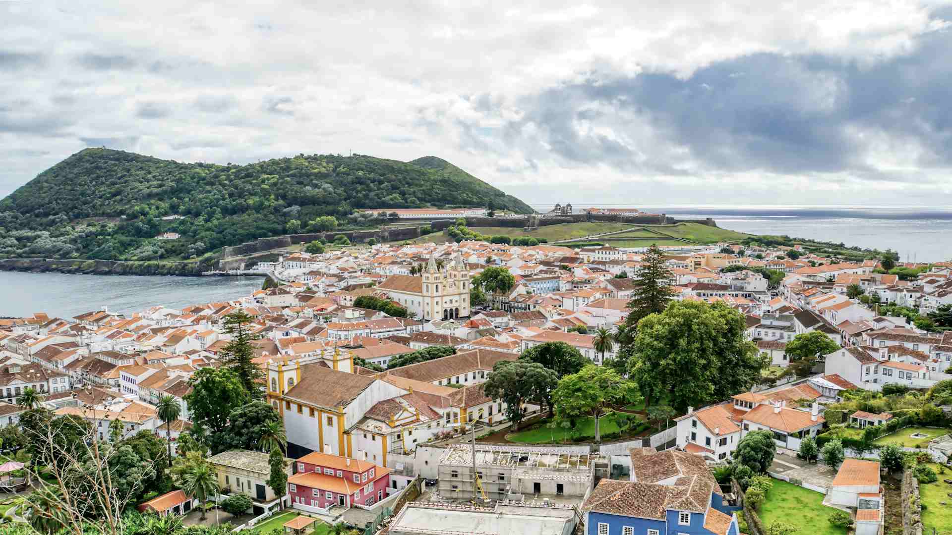 Top things to do in Angra post images hero image overlooking Angra do heroismo
