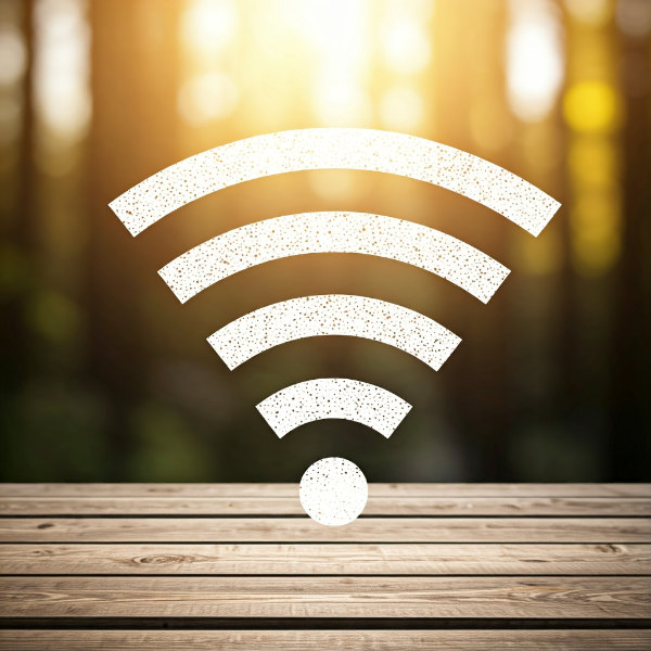 Image of a wifi signal that hosts should offer at home so guests can have a comfortable home.